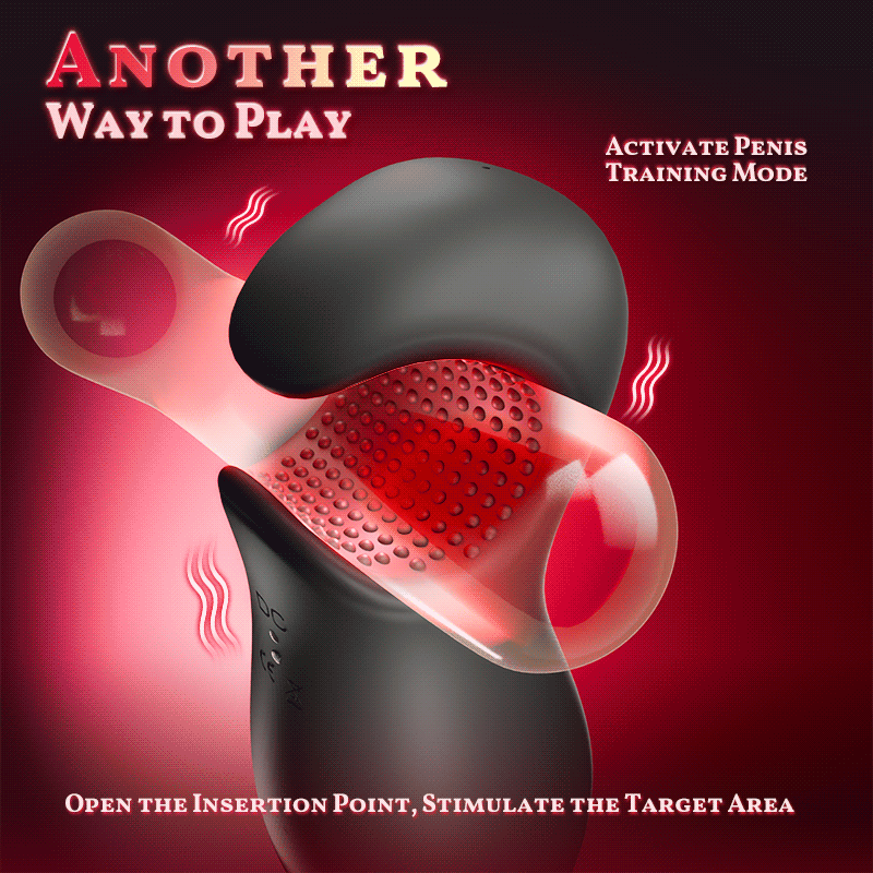 9 Vibrations 4 Suctions Clamping Suction Oral Simulation Male Masturbator
