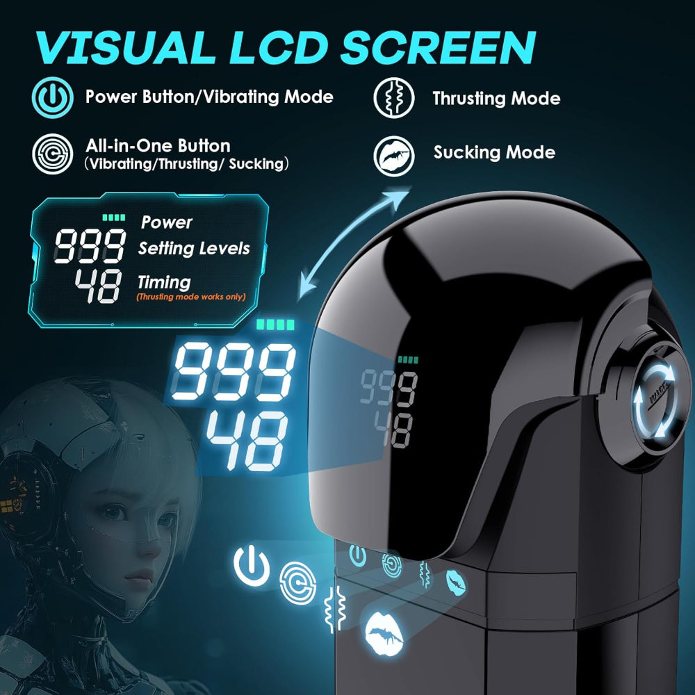 Black electronic device with digital display and control icons on a dark background