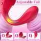 Red adjustable tail device with modes on a pink background