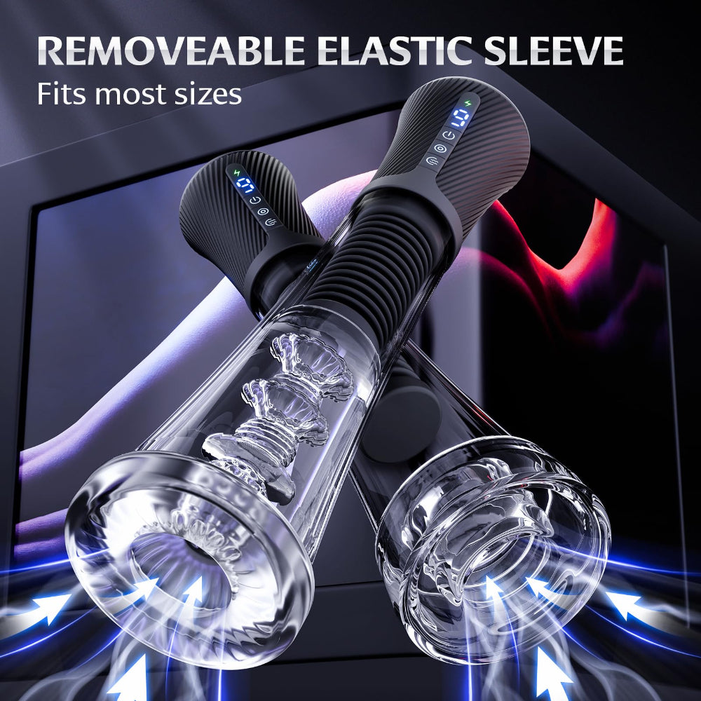 9 Vibration 5 Suction Male Masturbator Penis Pump Glans Trainer with App Control
