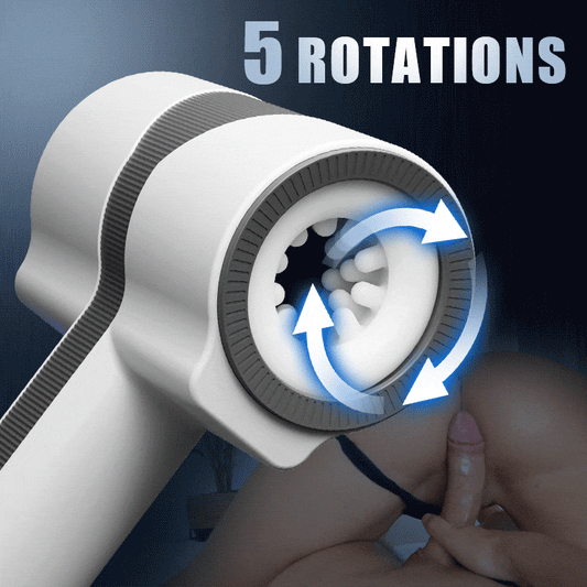 Automatic 5 Telescopic Rotation 7 Vibrations Handheld Male Masturbation Cup