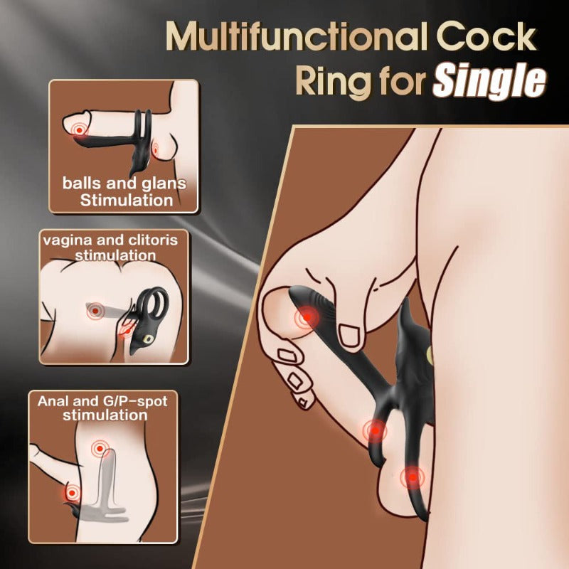 3 in 1 Vibrating Cock Ring