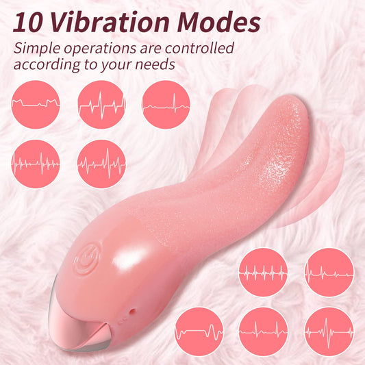 Clit Licking Tongue Vibrator with G Spot Stimulator