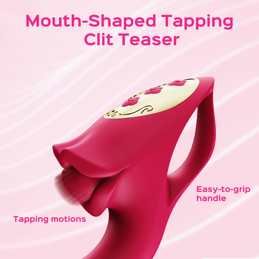 Curved G-Spot Vibrator & Mouth Tapping Clitoral Stimulator