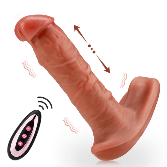 Lifelike Prostate Dildos Heating Anal Toy with Remote Control