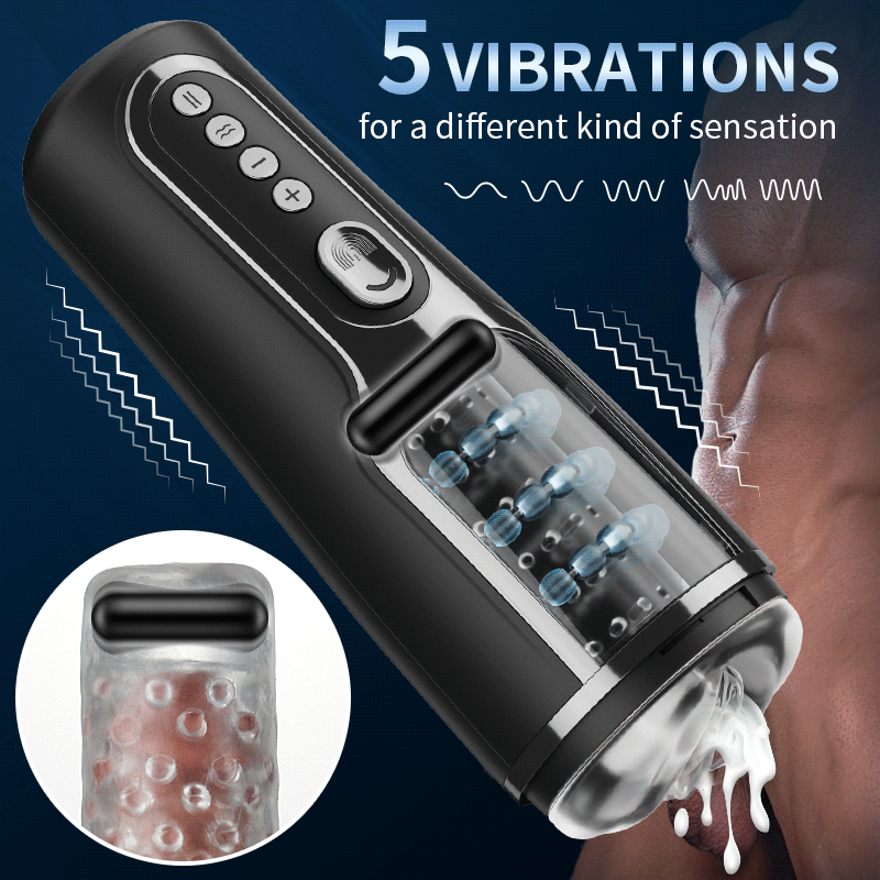 Massage Rollers Thrusting Vibrating Masturbation Cup