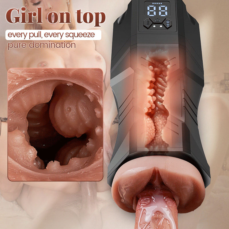Masturbator with 5 Suction Levels & 9 Vibration Modes – Realistic Riding & Squeezing