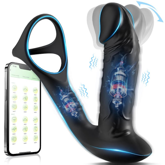 9 Wiggle Motions 9 Vibrations Penis Ring Prostate Massager