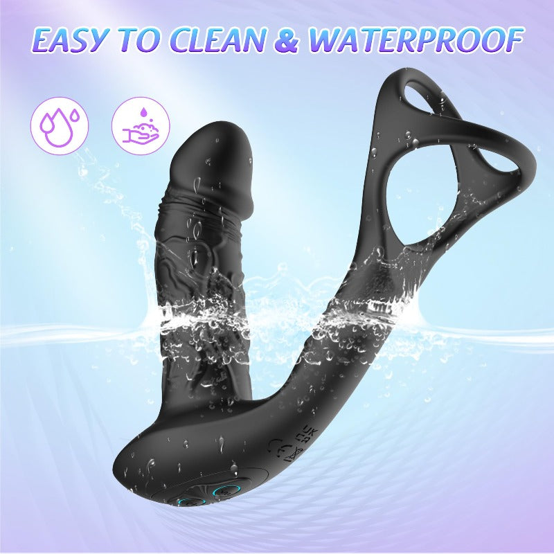 9 Wiggle Motions 9 Vibrations Penis Ring Prostate Massager