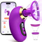 Rose Vibrator with LCD Display, 3 Suction Modes & 9 Tongue Motions for Clitoral & G-Spot Stimulation