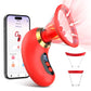 Rose Vibrator with LCD Display, 3 Suction Modes & 9 Tongue Motions for Clitoral & G-Spot Stimulation