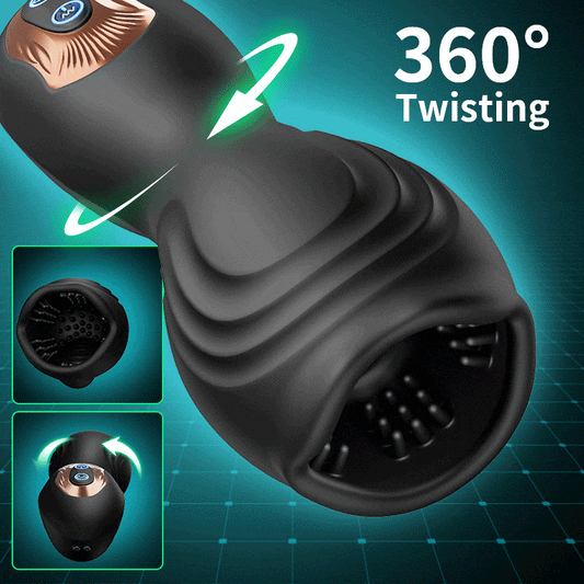 Stamina Training Endurance Builder Intelligent Twisting Multi-Frequency Vibration Glans Trainer