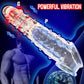 Vibrating Penis Sleeve with Clitoral Stimulator for Couple
