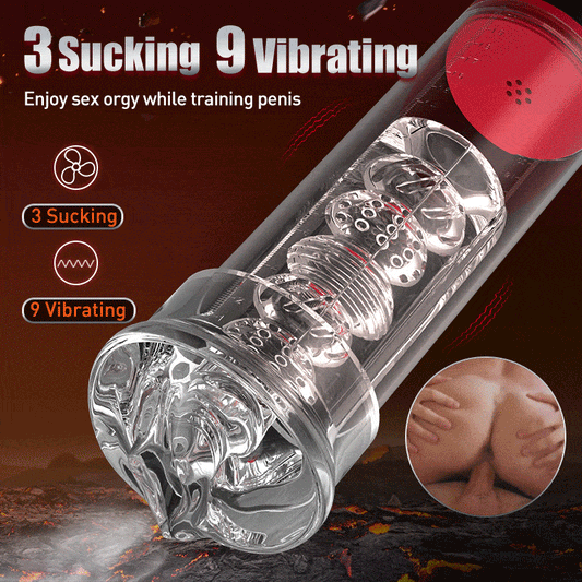 Vibration 9 Mode Clip Suction Penis Pump - ThenLover