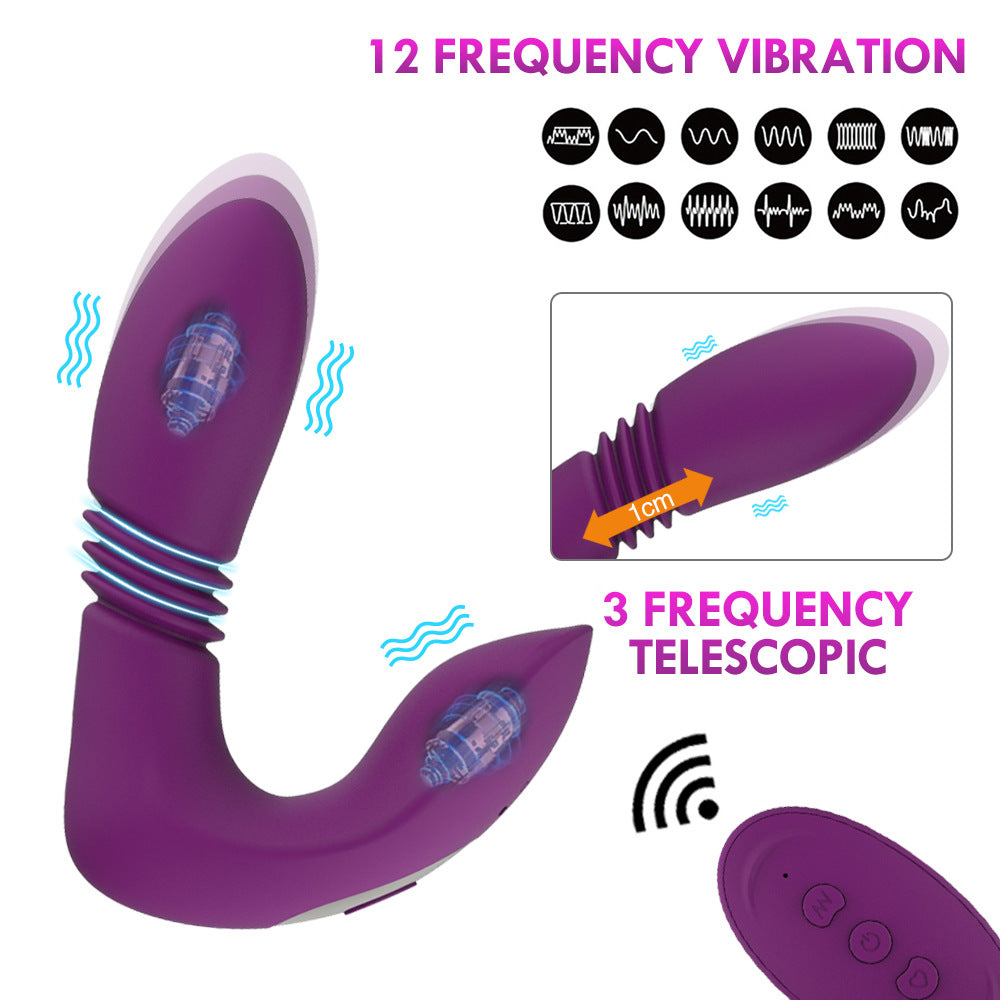 Unisex Super Powerful 12 Vibrating 3 Thrusting Stimulator.