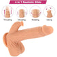 4 IN 1 Clitoral Stimulation Suction Cup Realistic Dildo