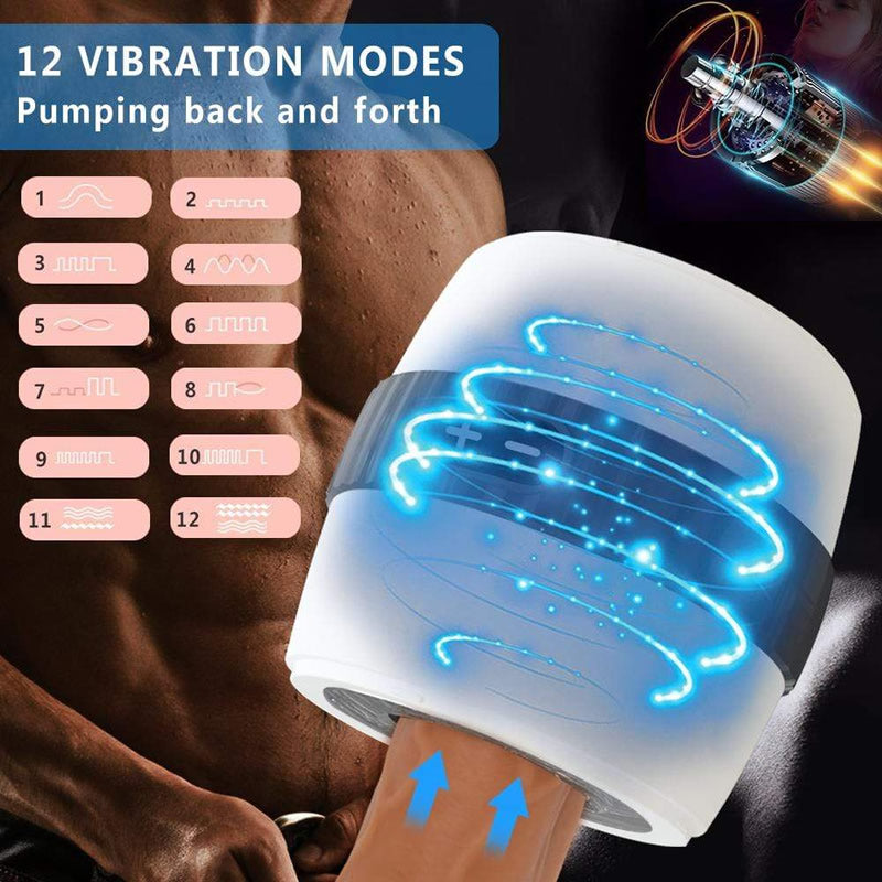 12-Speed Vibration Two-Way Exit Manual Masturbation Cup.