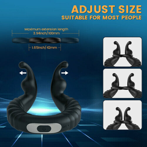 Dildo Vibrator Stretchy Adjustable Cock Ring - ThenLover