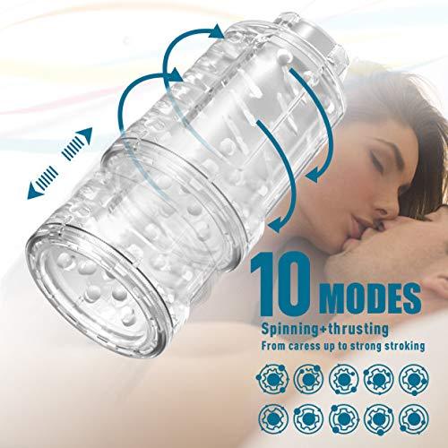 Automatic Rotating Telescoping Hands-Free Male Masturbation Cup.