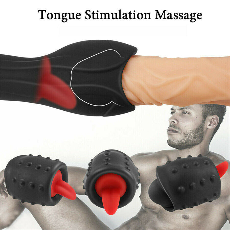 6 Modes Tongue Licking Glans Massager Masturbator.