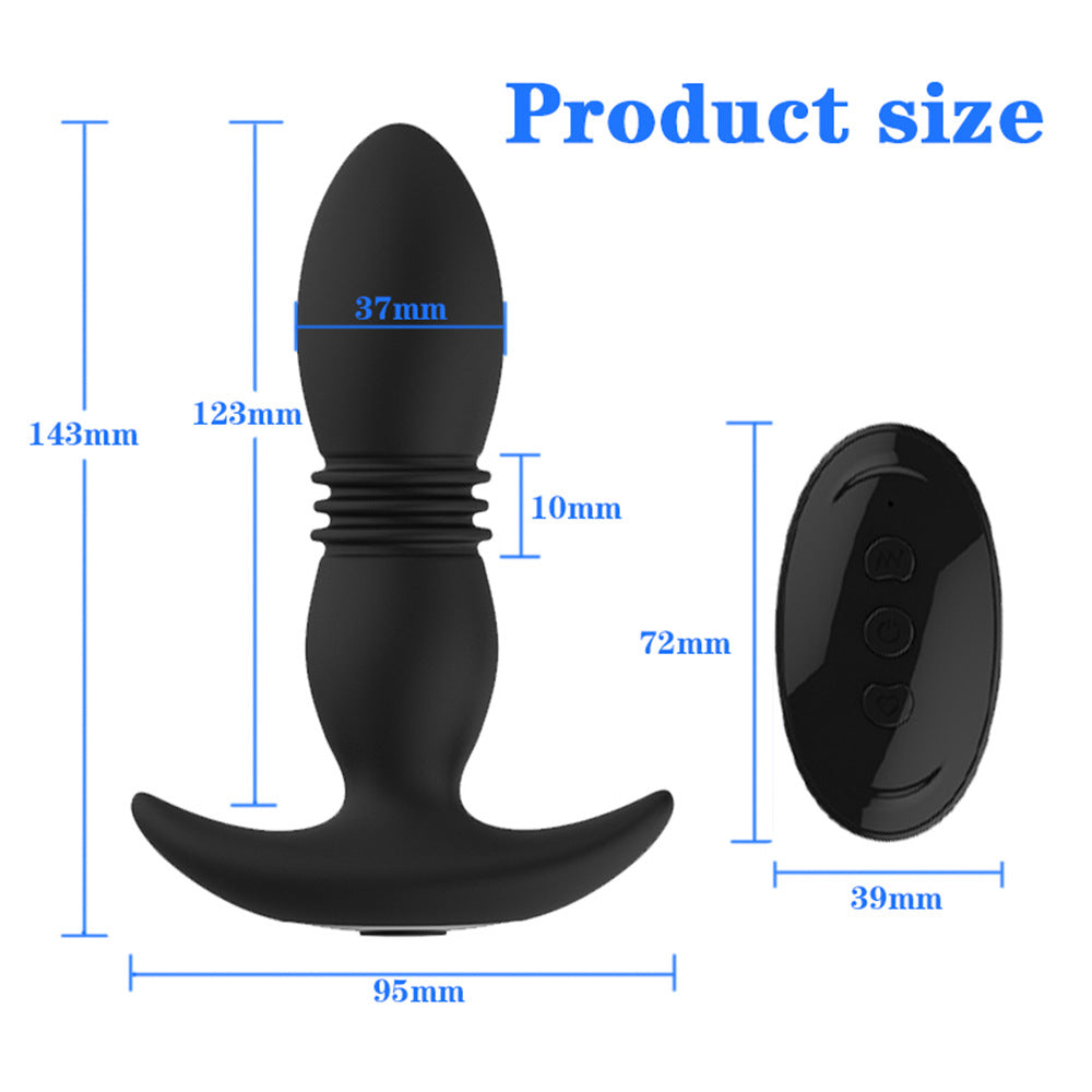 Remote Control Telescopic Vibration Massage Anal Plug.