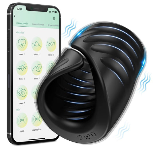 App Control 9 Modes Penis Training Vibrator Glans Trainer Stimulator