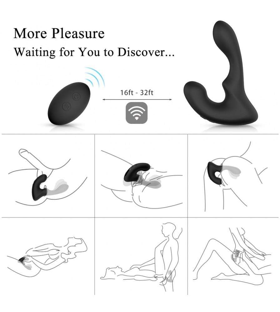 9 Vibrating Double Motor Wave-Motion Prostate Massager