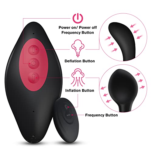 Remote Control Inflatable Butt Plug Anal Vibrator Prostate Massager