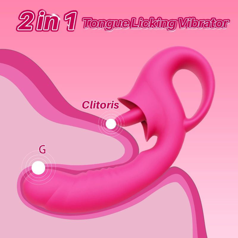 2 In 1 Clitoral Licking Vibrating Stimulator