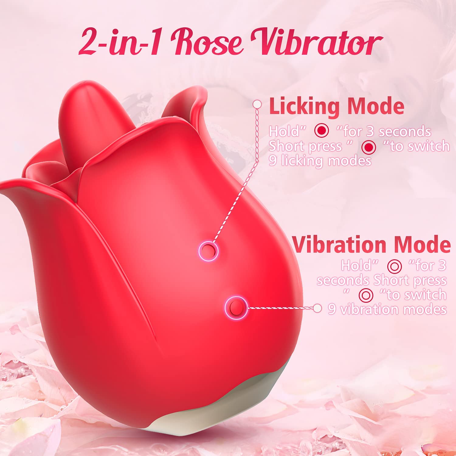 Rose Tongue Vibrator - Clitoral Stimulation 2.0.